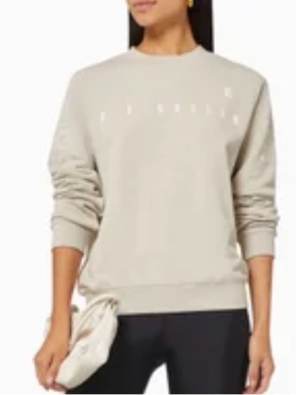 P.E NationCrewneck Game Card Sweatshirt in Organic Cotton in Light Gray small